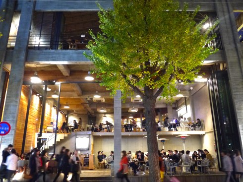 Cafe at night in Seoul